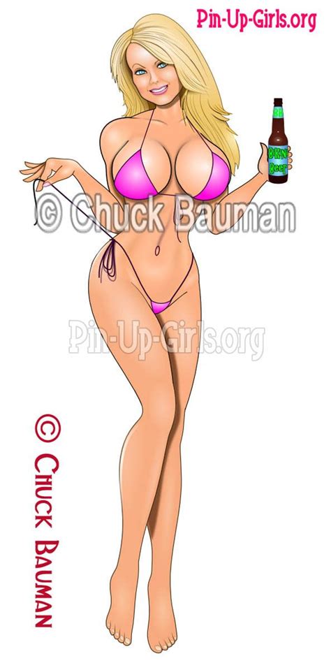 bikini beer pinup girl by chuck on deviantart girls pinterest