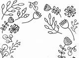 Coloring Floral Dribbble sketch template