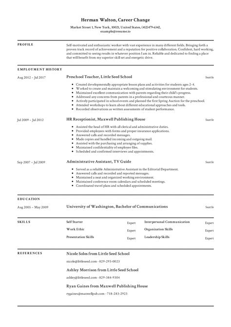 examples  career change resumes  letter templates