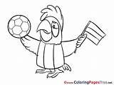 Soccer Colouring Sheet Supporter Parrot Coloring Title sketch template