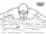 Swimmer Coloring Pages Template sketch template