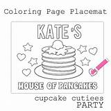 Pancake Party Coloring Name Choose Board Pajamas Pancakes sketch template