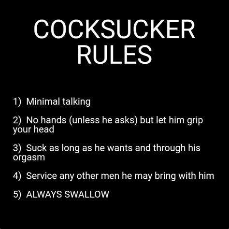 these are the rules i expect my cock hungry sluts to follow understood