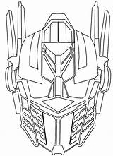 Optimus Prime Coloring Face Pages Sketch Head Drawing Printable Color Kids D124 Print Colori sketch template