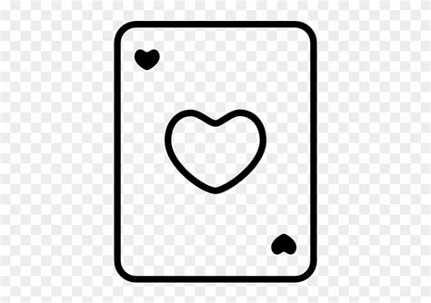 heart playing card outline  icon outline   card