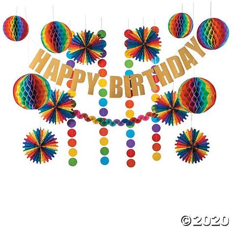 rainbow birthday decorating kit  pc