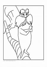Lorax Coloring Pages Template Boy Noisy Characters Color Real sketch template