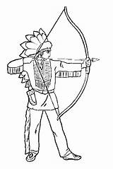 Krieger Kleurplaten Strijders Indiaan Indianer Pfeil Malvorlage Bogen Combattants Animaatjes Malvorlagen1001 Kleurplatenwereld sketch template