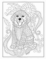 Coloring Pages Dog Mandala Adult Simple Mandalas Goldendoodle Printable Print Getcolorings Color Dogs Template sketch template