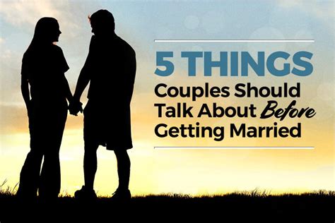 5 things couples should talk about before getting married