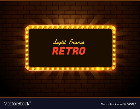 light frame retro royalty  vector image vectorstock