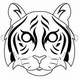 Tigre Ausmalbild Masken Kolorowanki Maschera Supercoloring Colorear Disegno Maska Tigres Tygrysa Katzenmaske Tigers Stampare Druku Basteln sketch template