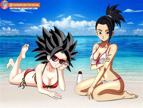 Caulifla And Kale On The Beach Dragon Ball Know Your Meme