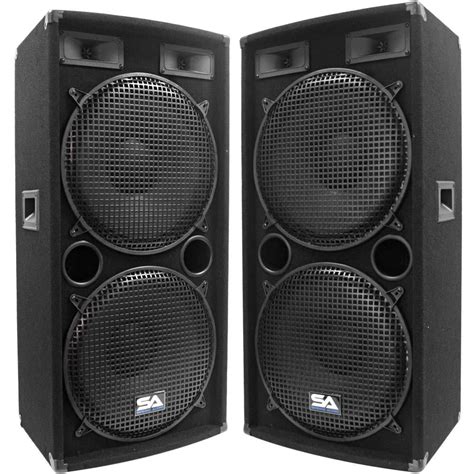 amazoncom seismic audio pair  dual  pa dj speakers  watts pro audio band bar