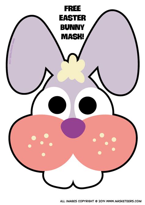 printable easter bunny mask easter story  kids easter sunday