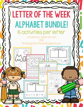 letter   week bundle  activities  letter worksheets