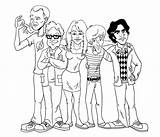 Bang Theory Big Coloring Cartoon Drawing Pages Drawings Sketch Colouring Visit Bigbang Nerd sketch template