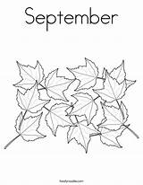 Worksheet September Coloring Autumn Leaves Fall Pages Preschool Worksheets Maple Twistynoodle Kids Printable Sheets Noodle Activities Print Color Built California sketch template