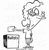 Ballot Voter Outlined Toonaday sketch template