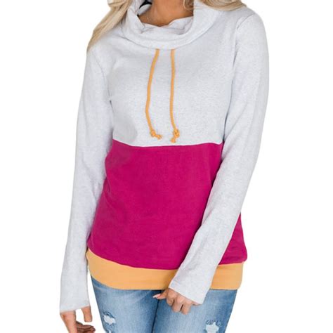 Oversize Hoodies Sweatshirts Women Pullover Hoodie Female Patchwork
