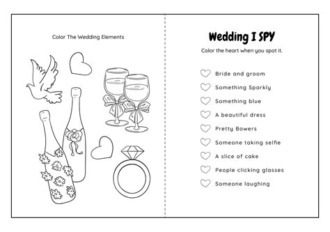 wedding activity book printable