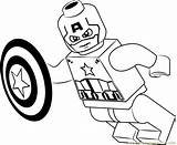 Captain America Coloring Lego Pages Coloringpages101 sketch template
