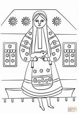 Coloring Pages Ukrainian Maria Printable Painting Woman Kids Ukraine Print Crafts Drawing Templates sketch template