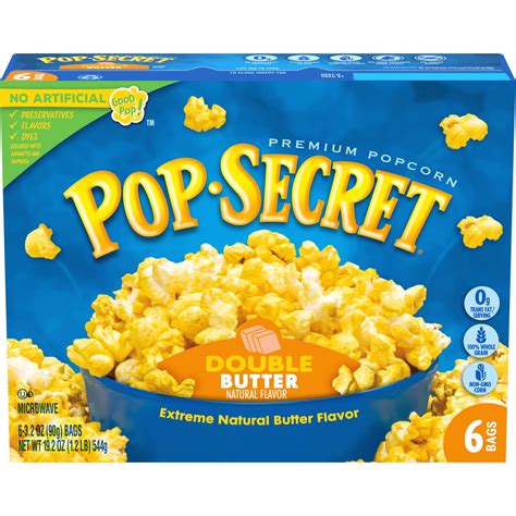 pop secret popcorn double butter microwave popcorn  oz sharing