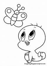 Piolin Mariposa Jugando Looney Tunes sketch template