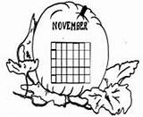 Coloring Pages November Calendar Printable Info sketch template