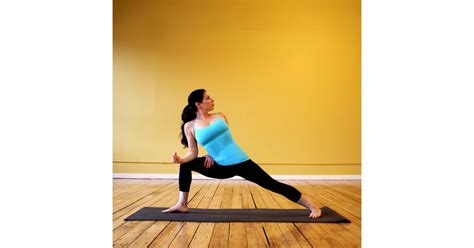 twisting extended side angle yoga sequence for thighs popsugar