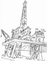 Oil Rig Drawing Drilling Platform Derrick Offshore Rigs Sketch Cartoons Getdrawings Coloring Cartoonstock Pages Template Drawings Monti Stewart Sketches sketch template