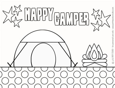 printable camping coloring page  petite party studio party
