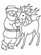 Kerstman Rendier Kleurplaat Weihnachtsmann Santa Rentier Kleurplaten Leukekleurplaten Kleur Colouring Besteausmalbilder één Leuke Coloringpage sketch template