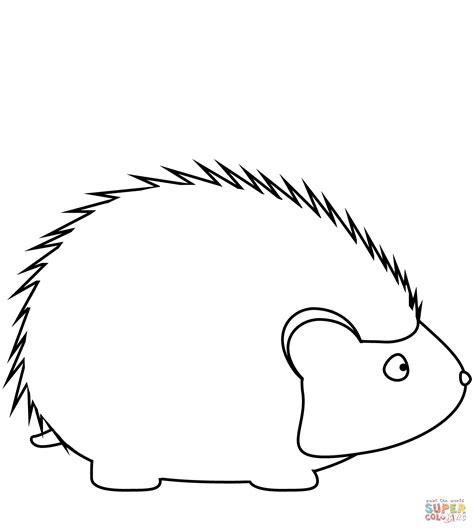 simple cute hedgehog coloring page  printable coloring pages