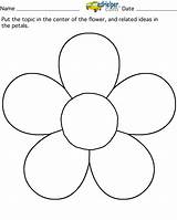 Flower Template Petals Printable Petal Clipart Templates Drawing Outline Flowers Coloring Blank Daisy Paper Clip Leaf Outlines Five Topic Rose sketch template