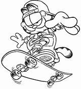 Coloring Skateboard Garfield Pages Colouring Kids Skateboarder Skateboarding Playing Drawing Printable Color Boys Print Skateboards Getdrawings Book Drawings sketch template