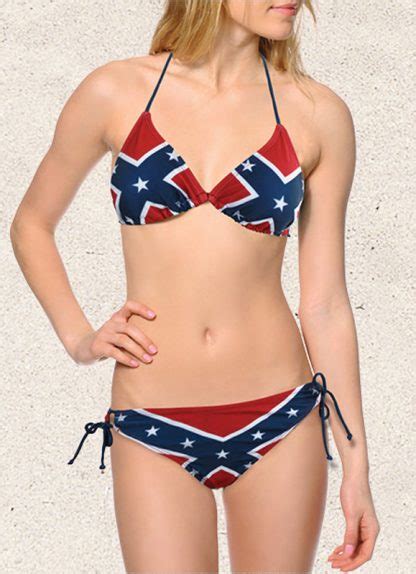 Deluxe Rebel Confederate Flag Bikini 2 Pc Set Redneckwear