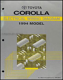 toyota corolla wiring diagram manual original