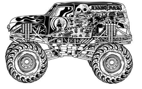 beau de dessin monster truck  monster truck coloring pages