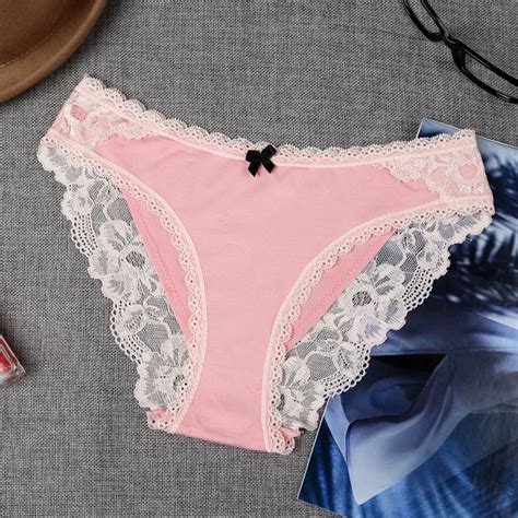 2019 Cotton Soft Low Waist Lace Panties Comfortable Womens Sexy Lace
