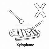 Xylophone Alphabet sketch template