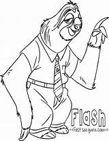 Zootopia Flash Coloring Printable Pages Desktop Right Background Set Click Save sketch template
