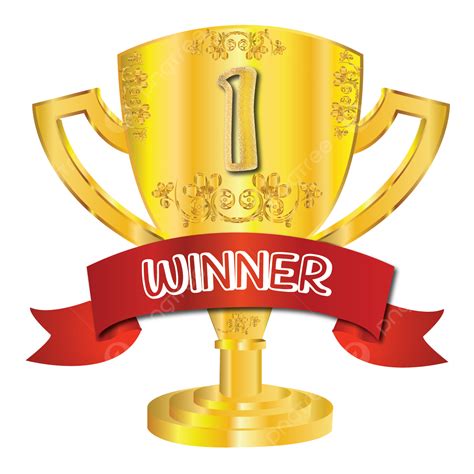 creative winner trophy transparent trophy football playing png  vector  transparent