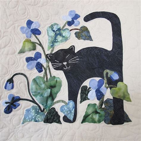cat block animal quilts quilting crafts cat quilt