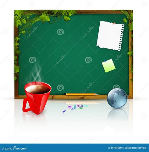 education theme stock vector illustration  leaf blackboard