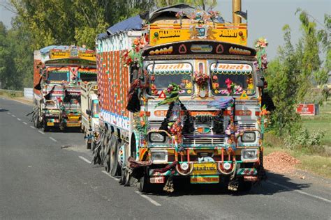 indian truck   highway editorial image image  colorful lorry