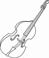 Bass Double Clipart Instrument Drawing String Vector Upright Transparent Svg Line Clip Instruments Coloring Fiddle Piano Guitar Openclipart Big Cliparts sketch template