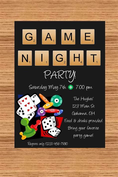 Game Night Party Diy You Print Custom Photo By