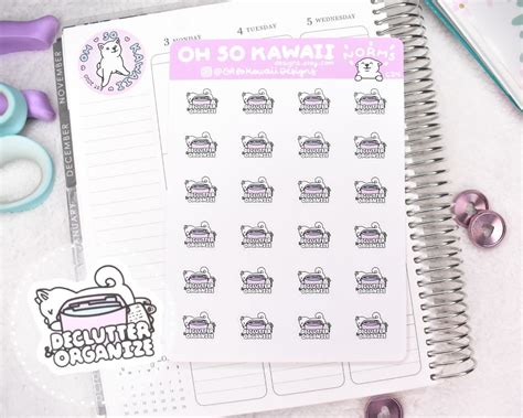 kawaii planner stickers kawaii stickers  planner organize etsy